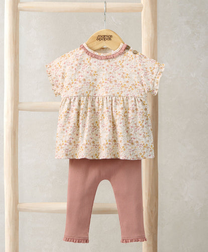 Mamas & Papas Outfits & Sets Ditsy T-Shirt & Leggings Outfit Set