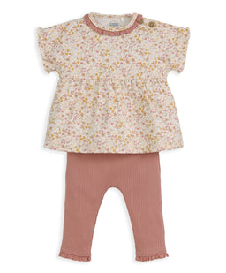 Mamas & Papas Outfits & Sets Ditsy T-Shirt & Leggings Outfit Set