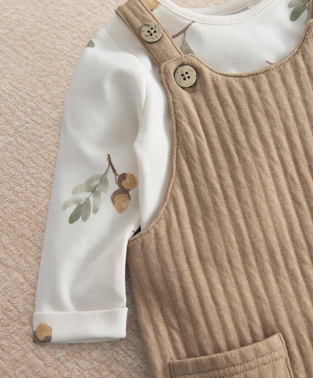 Mamas &amp; Papas Outfits &amp; Sets Dungaree &amp; Acorn Bodysuit Outfit Set