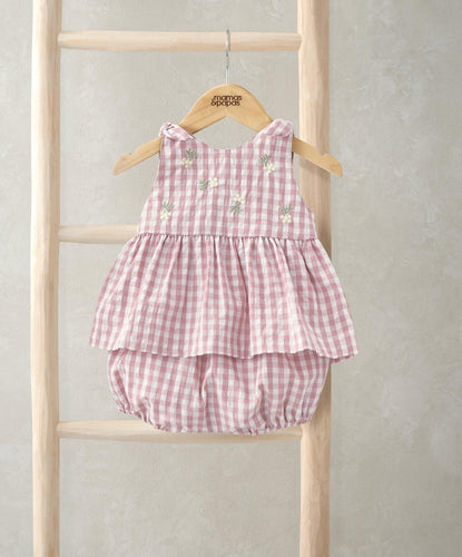 Mamas & Papas Outfits & Sets Embroidered Gingham Top & Shorts Set (2 Pieces)