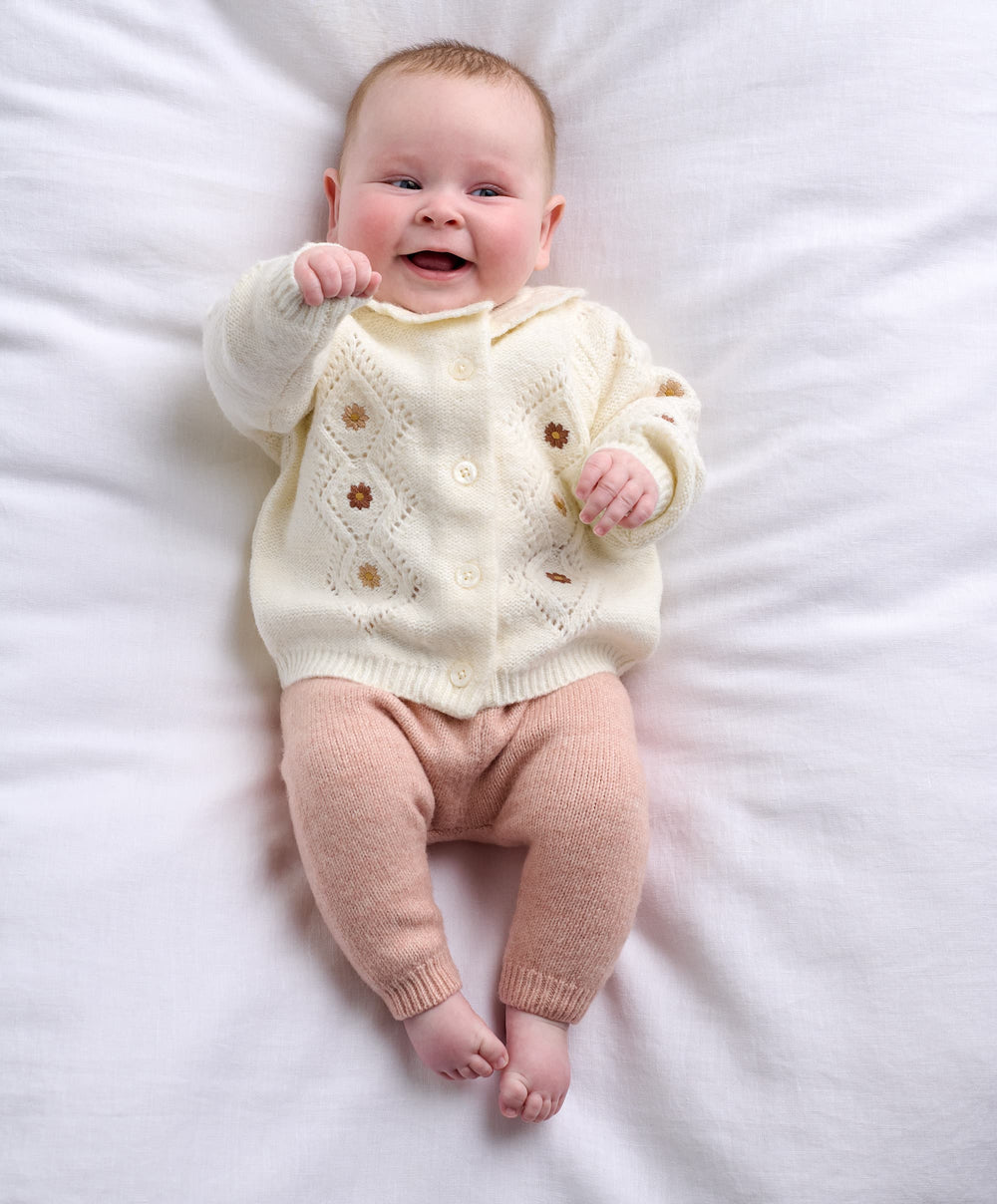 Mamas &amp; Papas Outfits &amp; Sets Embroidered Knit Cardigan &amp; Legging Set (2 Pieces)