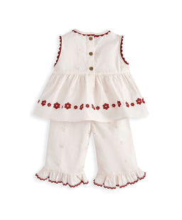 Mamas & Papas Outfits & Sets Embroidery Top & Trouser Set