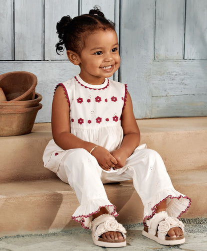 Mamas & Papas Outfits & Sets Embroidery Top & Trouser Set