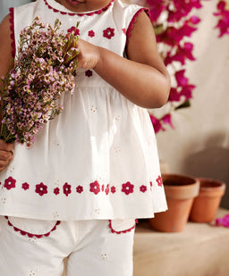 Mamas & Papas Outfits & Sets Embroidery Top & Trouser Set