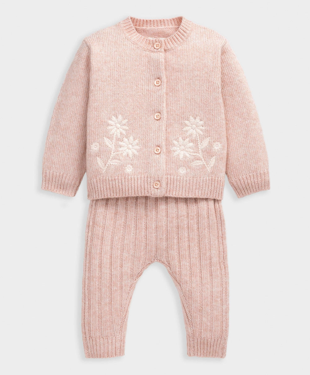 Mamas &amp; Papas Outfits &amp; Sets Floral Cardigan &amp; Leggings Outfit Set