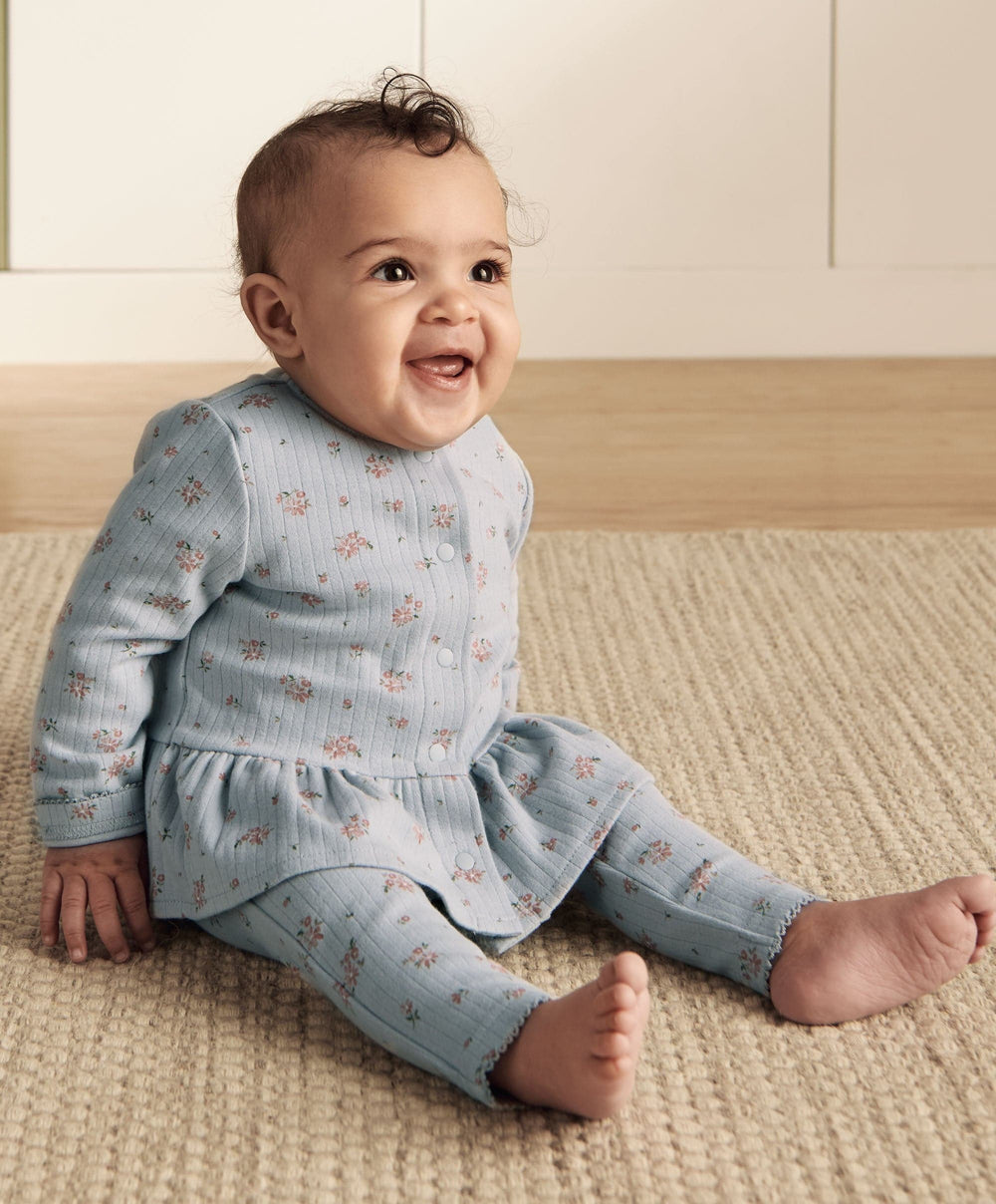 Mamas &amp; Papas Outfits &amp; Sets Floral Ribbed Top &amp; Leggings Outfit Set