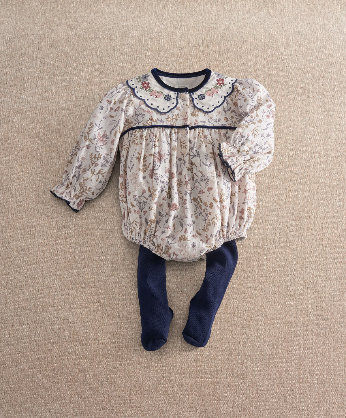 Mamas & Papas Outfits & Sets Floral Romper & Tights