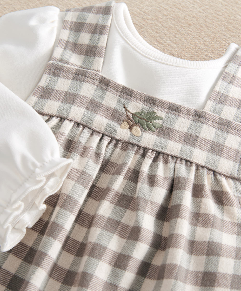 Mamas &amp; Papas Outfits &amp; Sets Gingham Dress &amp; Bodysuit Set