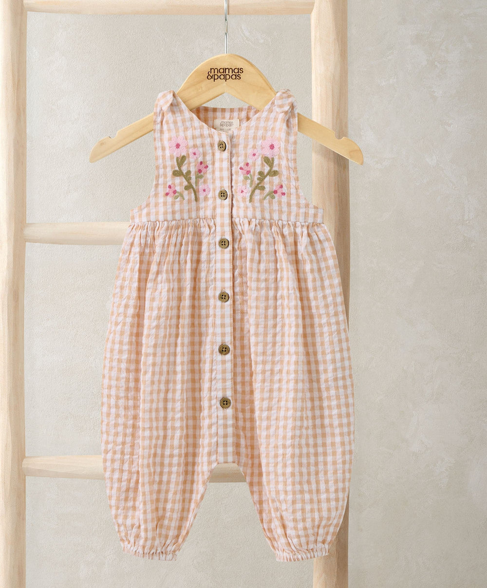 Mamas &amp; Papas Outfits &amp; Sets Gingham Dungarees