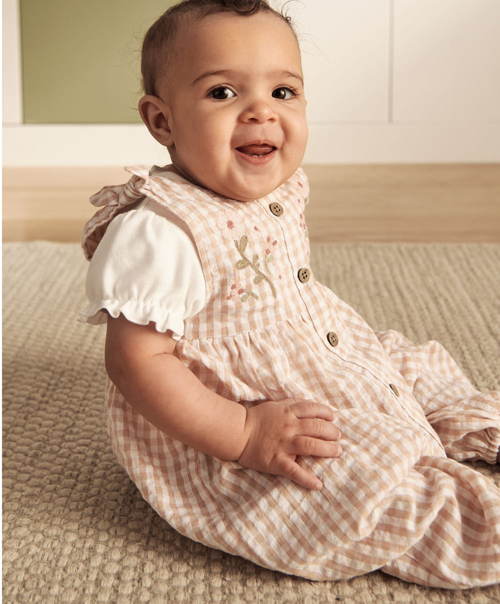 Mamas &amp; Papas Outfits &amp; Sets Gingham Dungarees