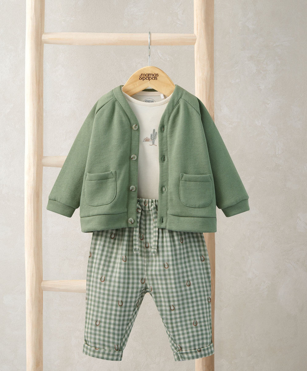 Mamas &amp; Papas Outfits &amp; Sets Gingham Jacket, Trousers &amp; Bodysuit Set