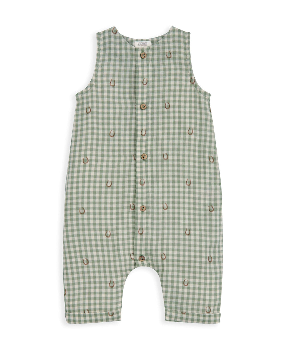 Mamas &amp; Papas Outfits &amp; Sets Gingham Romper &amp; Bodysuit