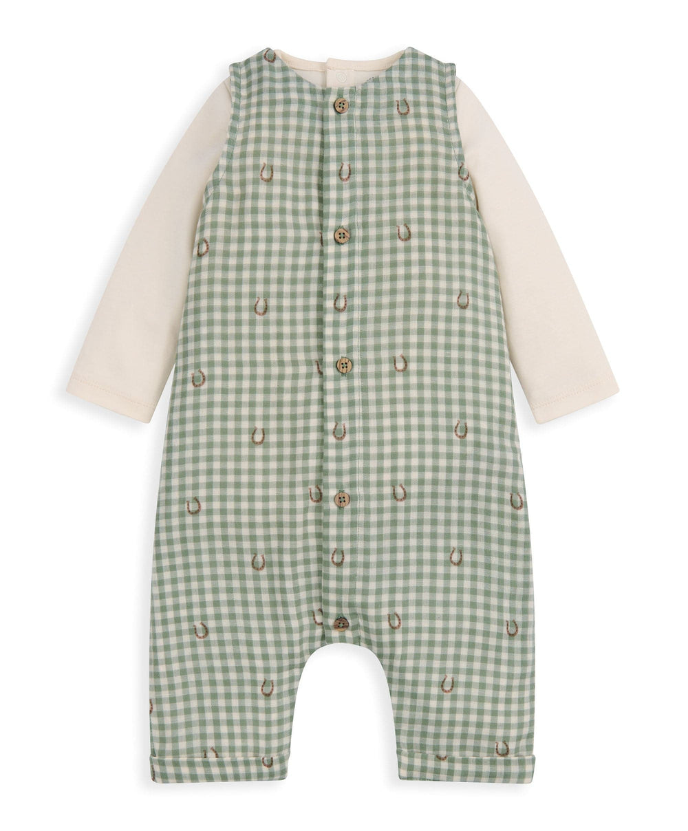 Mamas &amp; Papas Outfits &amp; Sets Gingham Romper &amp; Bodysuit