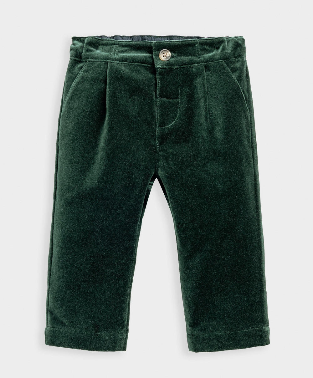 Mamas &amp; Papas Outfits &amp; Sets Green Velour 3 Piece Suit