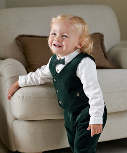 Mamas & Papas Outfits & Sets Green Velvet Suit ( Pack of 4)