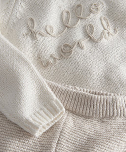 Mamas & Papas Outfits & Sets Hello World Knit Set (2 Piece)