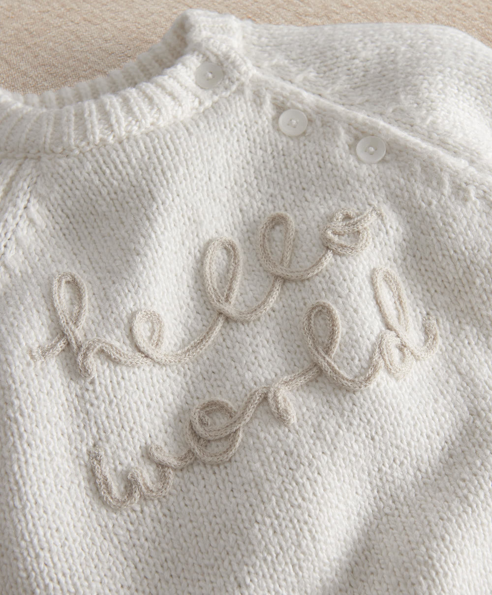 Mamas &amp; Papas Outfits &amp; Sets Hello World Knit Set (2 Piece)