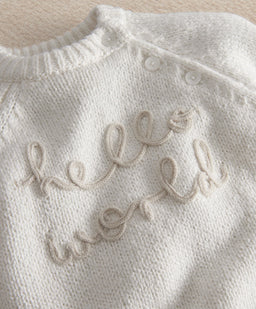 Mamas & Papas Outfits & Sets Hello World Knit Set (2 Piece)