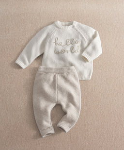 Mamas & Papas Outfits & Sets Hello World Knit Set (2 Piece)