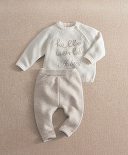 Mamas & Papas Outfits & Sets Hello World Knit Set (2 Piece)