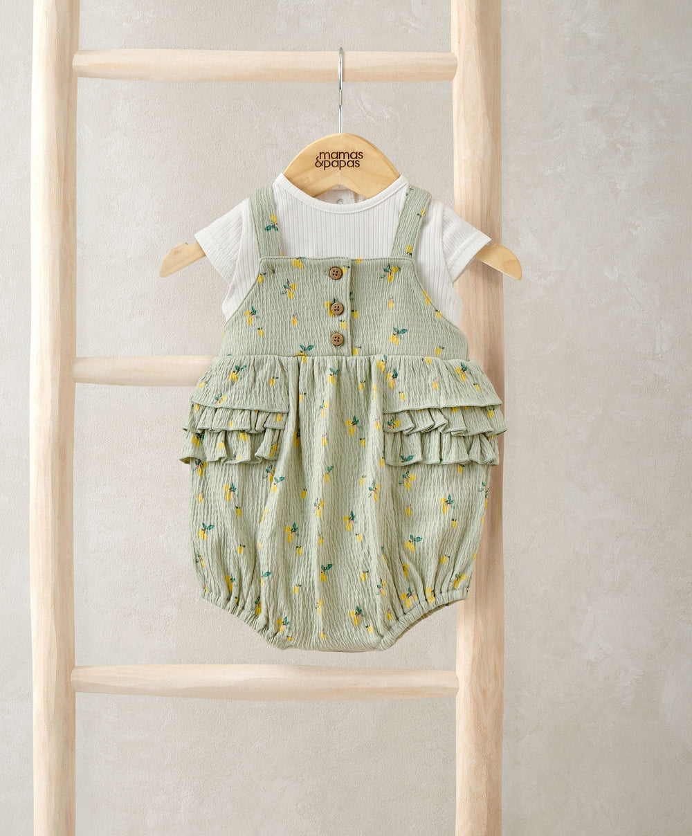 Mamas &amp; Papas Outfits &amp; Sets Hibiscus Bodysuit &amp; Romper Outfit Set