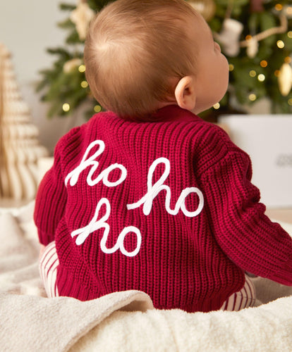 Mamas & Papas Outfits & Sets Ho Ho Ho Christmas Cardigan & Leggings