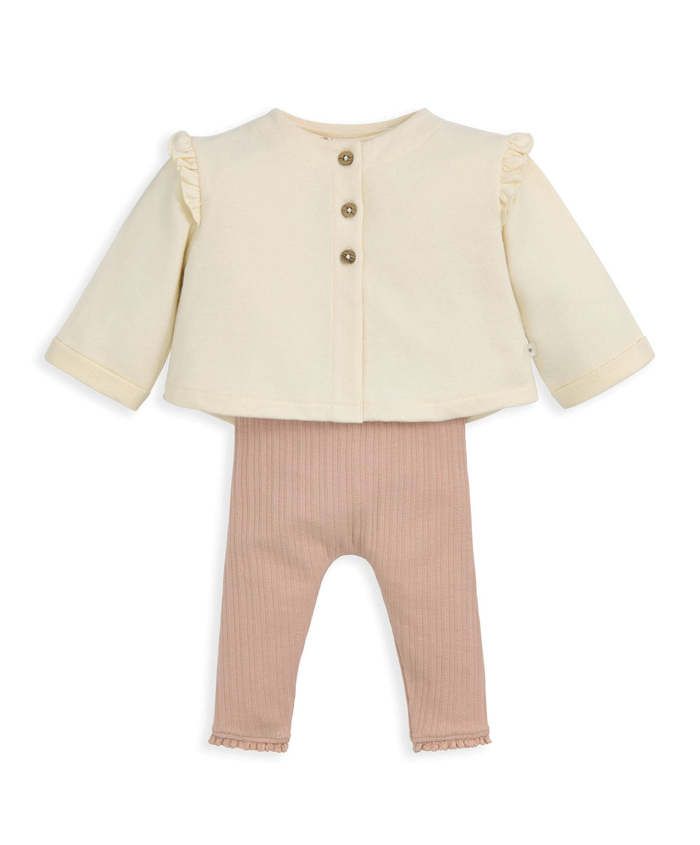 Mamas &amp; Papas Outfits &amp; Sets Jersey Jacket, Leggings &amp; Daisy Bodysuit