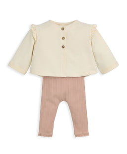 Mamas & Papas Outfits & Sets Jersey Jacket, Leggings & Daisy Bodysuit