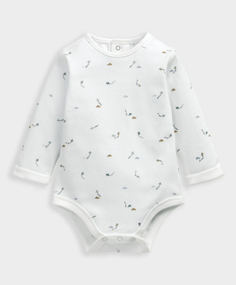 Mamas &amp; Papas Outfits &amp; Sets Kite Print Bodysuit &amp; Velour Dungarees Set