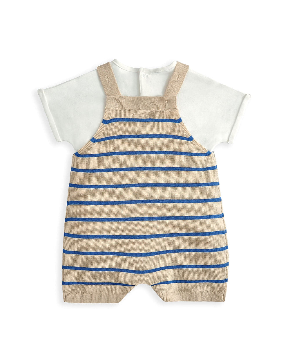 Mamas &amp; Papas Outfits &amp; Sets Knitted Dungarees &amp; T-Shirt Set