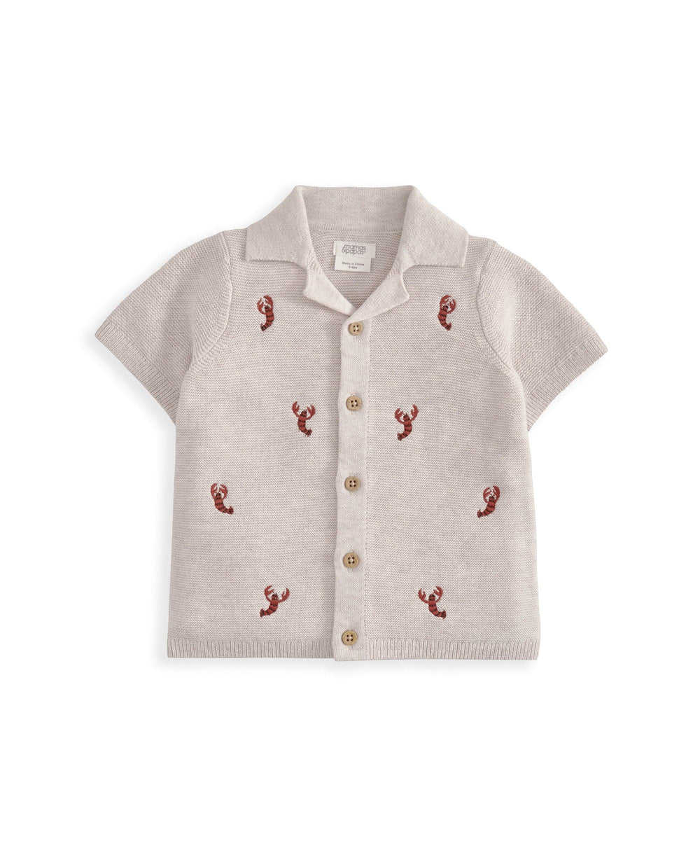 Mamas &amp; Papas Outfits &amp; Sets Knitted Lobster Shirt &amp; Shorts