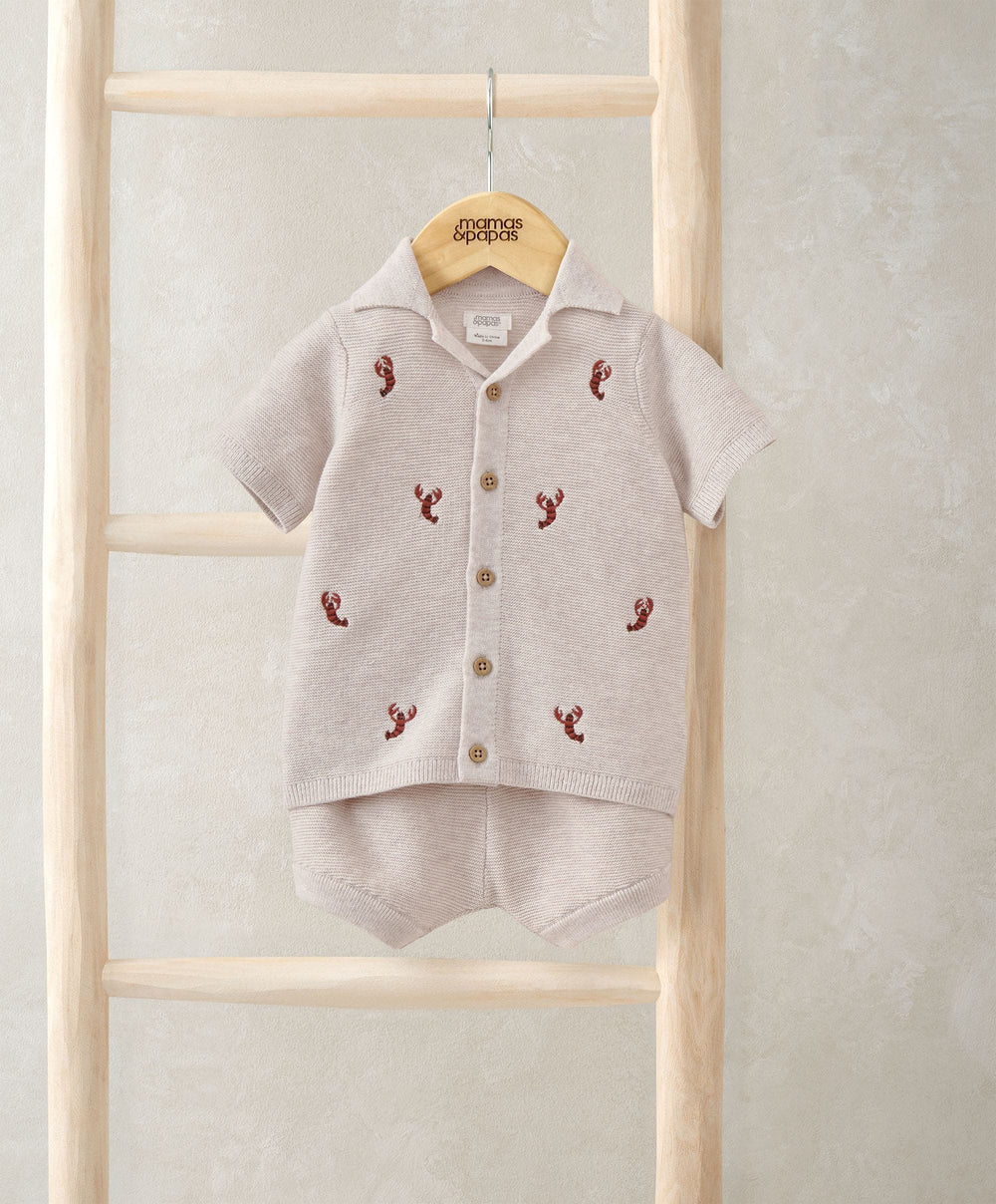 Mamas &amp; Papas Outfits &amp; Sets Knitted Lobster Shirt &amp; Shorts