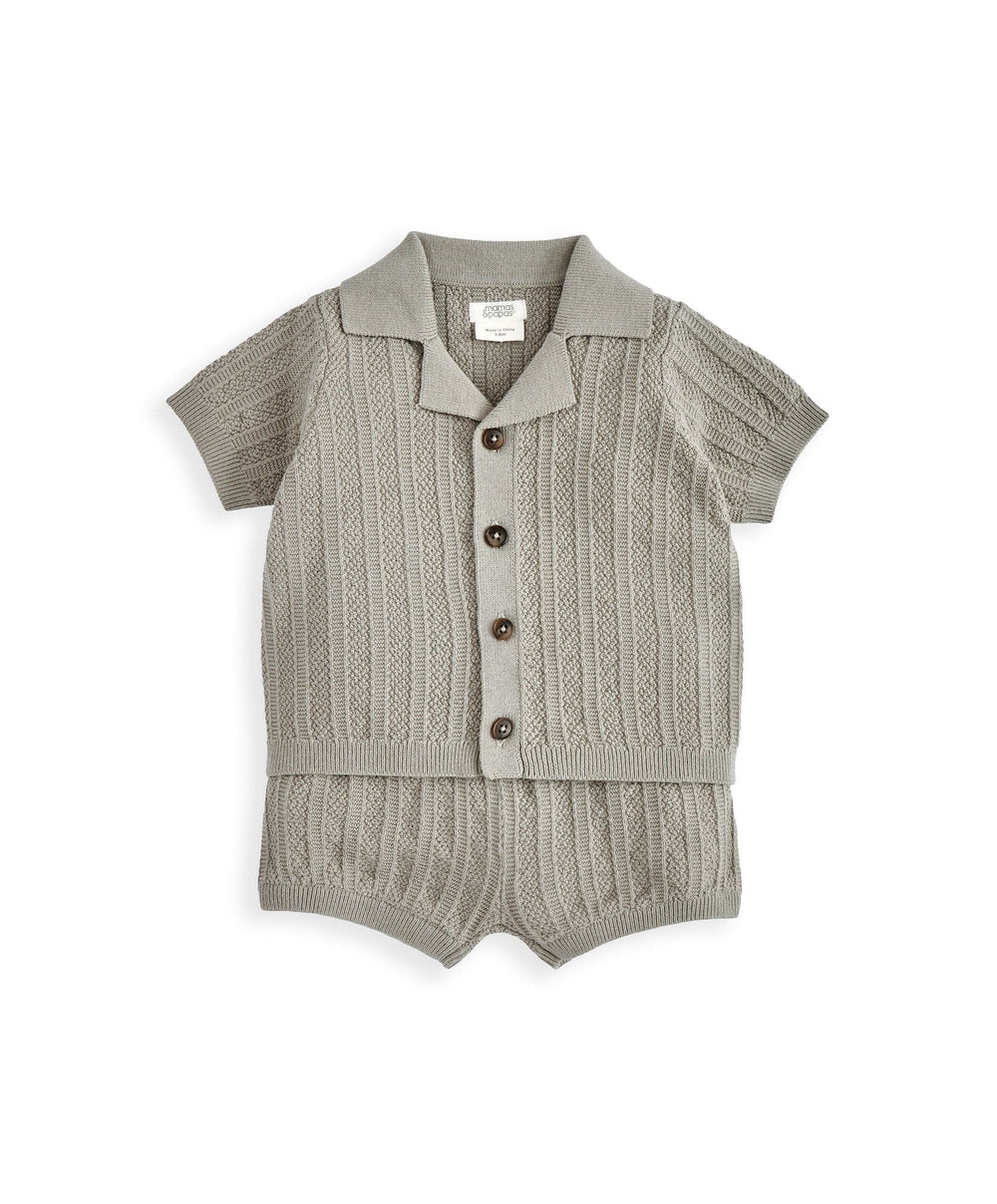 Mamas &amp; Papas Outfits &amp; Sets Knitted Shirt &amp; Shorts Outfit Set