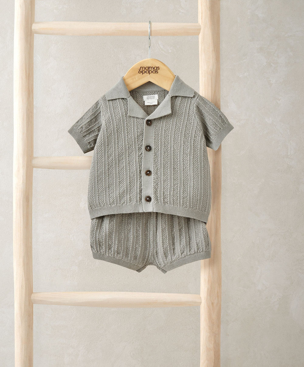 Mamas &amp; Papas Outfits &amp; Sets Knitted Shirt &amp; Shorts Outfit Set
