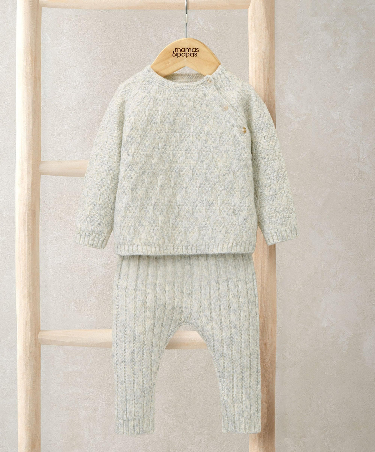 Knitted Top & Leggings Set (2 Pieces) – Grey Marl – Mamas & Papas UK