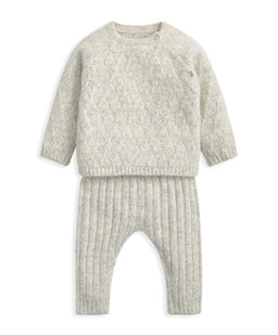 Mamas & Papas Outfits & Sets Knitted Top & Leggings Set (2 Pieces) – Grey Marl