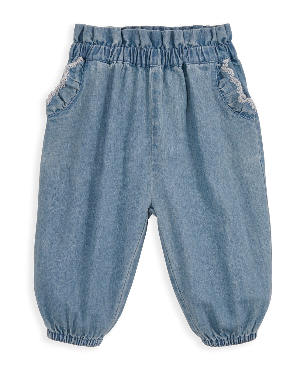 Mamas &amp; Papas Outfits &amp; Sets Knitted Waistcoat &amp; Denim Trousers