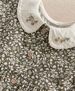 Mamas & Papas Outfits & Sets Leaf Print Dress & Tights Set