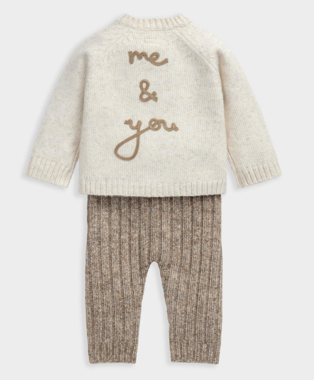 Mamas &amp; Papas Outfits &amp; Sets Me &amp; You Bear Cardigan &amp; Leggings Outfit Set