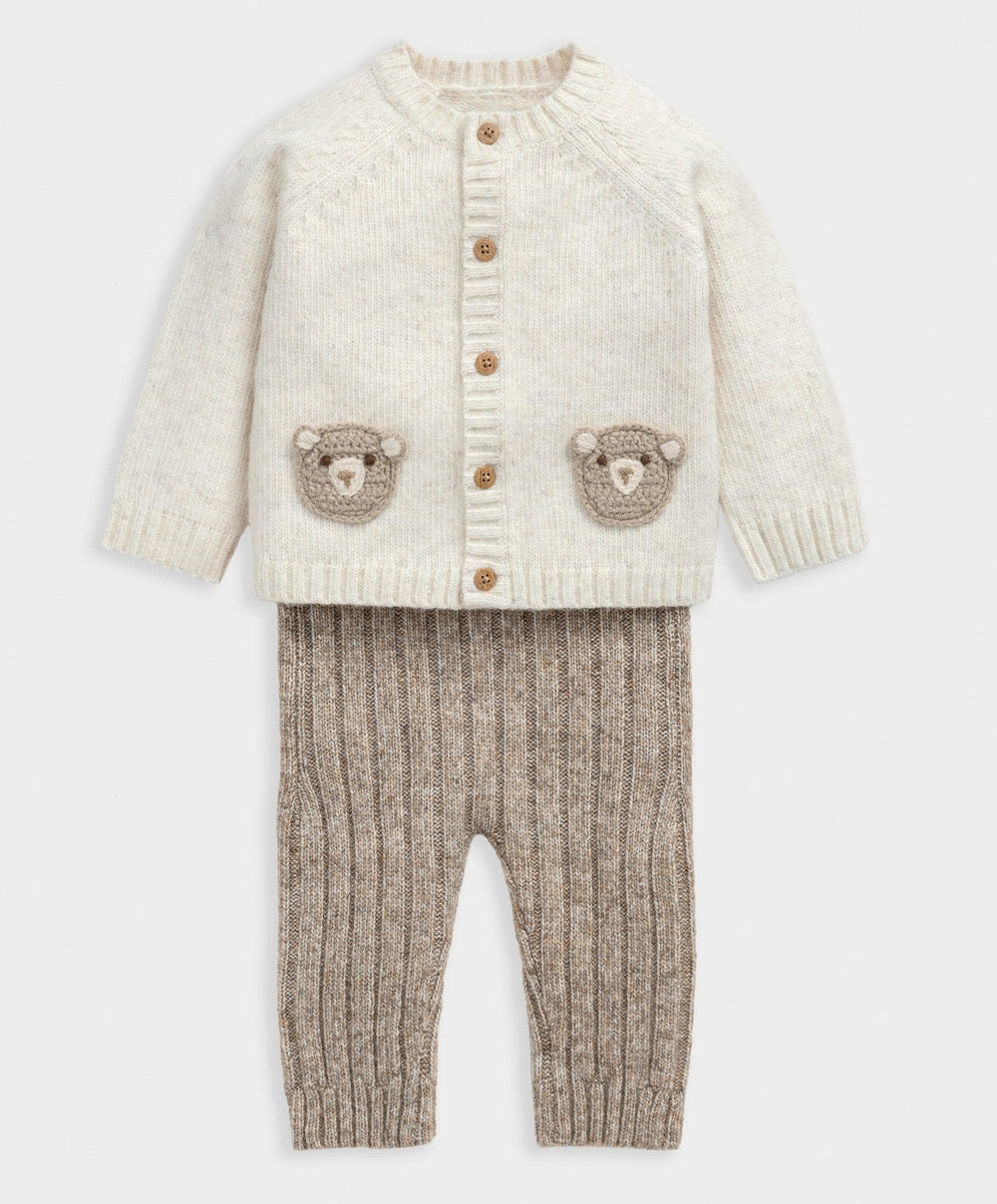 Mamas &amp; Papas Outfits &amp; Sets Me &amp; You Bear Cardigan &amp; Leggings Outfit Set
