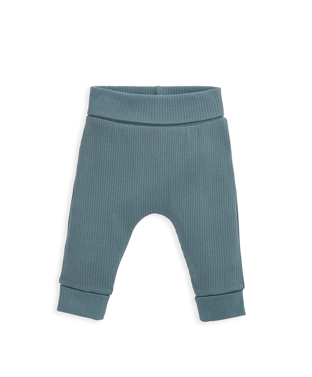 Mamas &amp; Papas Outfits &amp; Sets Organic Ribbed Bodysuit &amp; Bottoms - Blue