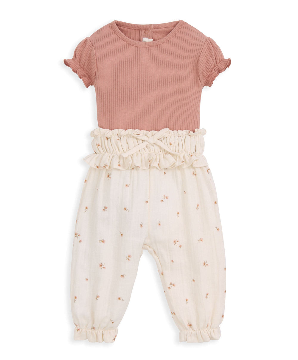 Mamas &amp; Papas Outfits &amp; Sets Peony Bodysuit &amp; Trousers Outfit Set