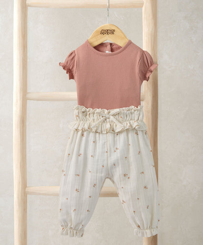 Mamas & Papas Outfits & Sets Peony Bodysuit & Trousers Outfit Set