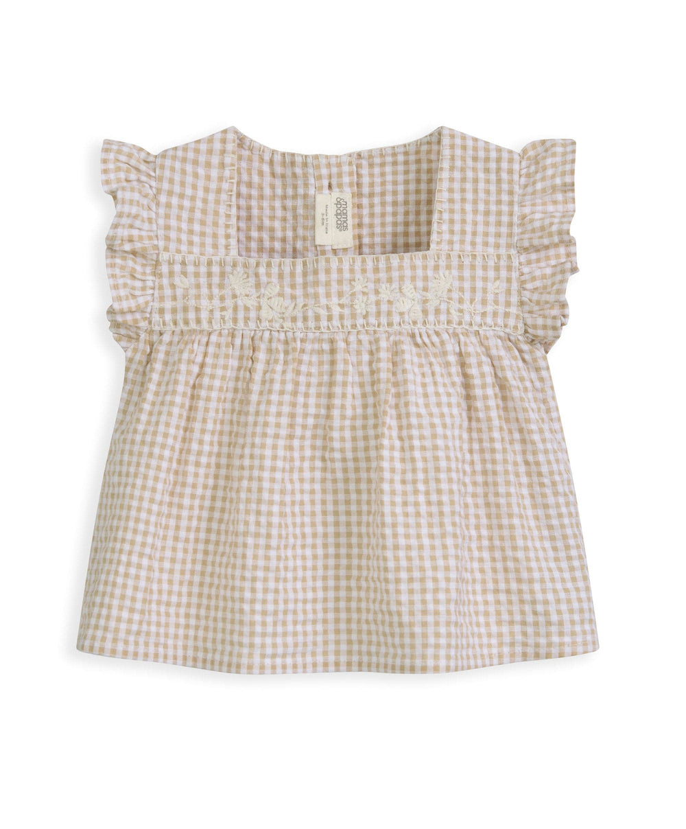 Mamas &amp; Papas Outfits &amp; Sets Pink Gingham Blouse &amp; Bloomers
