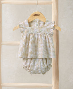 Mamas & Papas Outfits & Sets Pink Gingham Blouse & Bloomers