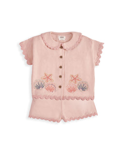Mamas & Papas Outfits & Sets Pink Resort Shirt & Shorts Outfit Set