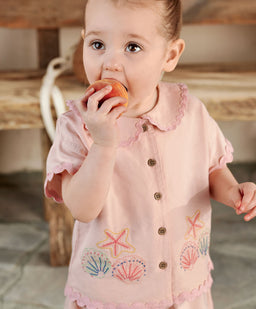 Mamas & Papas Outfits & Sets Pink Resort Shirt & Shorts Outfit Set