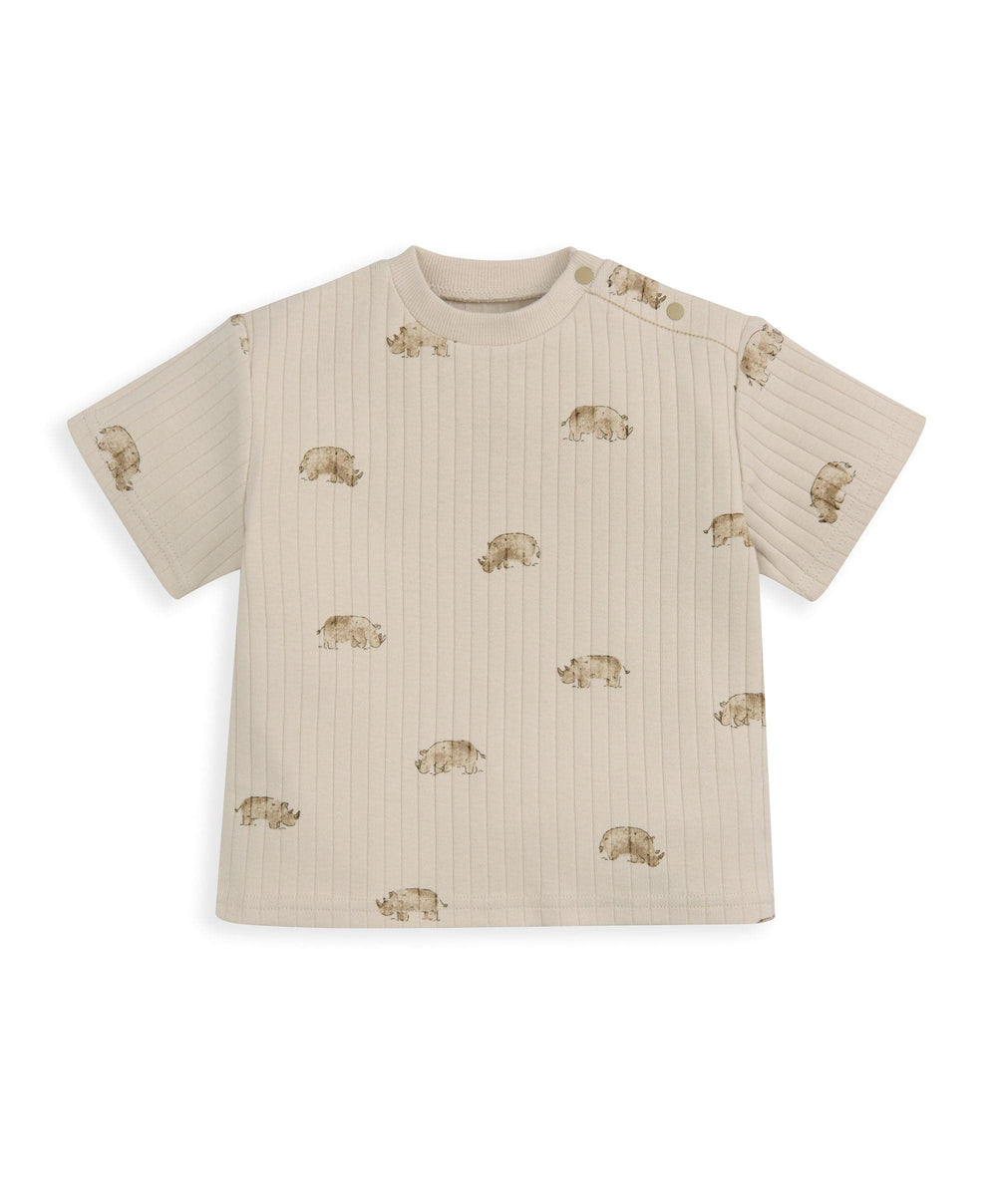 Mamas &amp; Papas Outfits &amp; Sets Rhino Ribbed T-Shirt &amp; Trousers Outfit Set