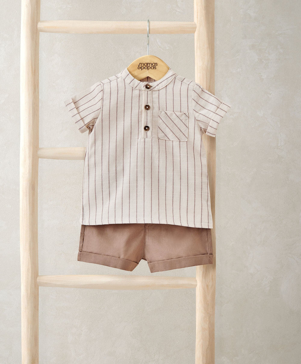 Mamas &amp; Papas Outfits &amp; Sets Rust Shirt &amp; Shorts Outfit Set