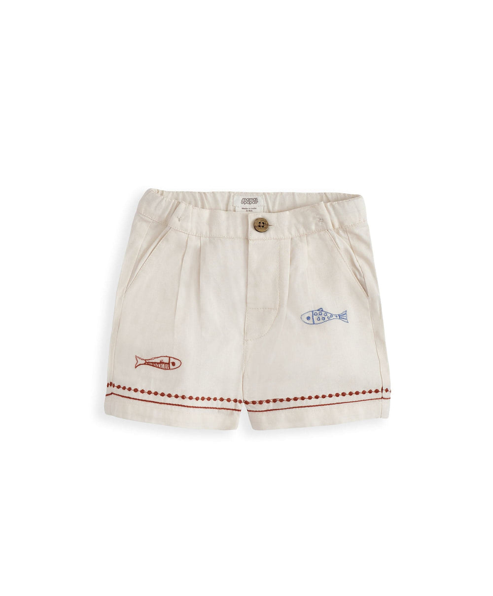 Mamas &amp; Papas Outfits &amp; Sets Sardine Linen Top &amp; Shorts Set